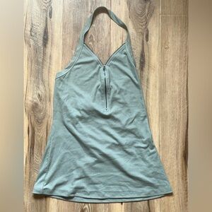 Sleek Olive Halter Tank Top